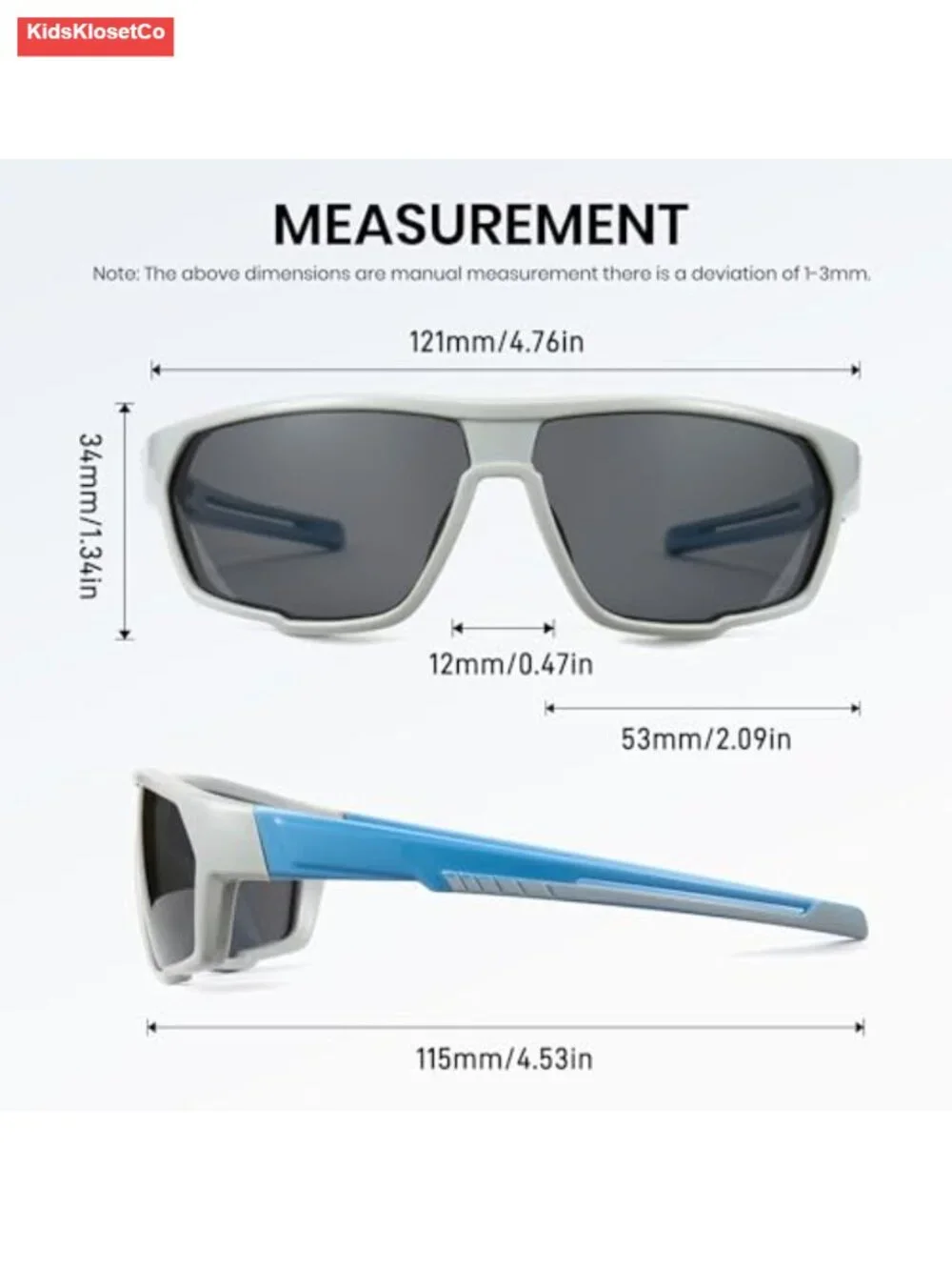 Kids Polarized Sports Sunglasses Wrap-around UV400 Protection Running Cycling